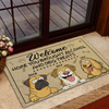 Brought Alcohol And Dog Treats Doormats Personalized Gift For Dog Lovers HO82 893684