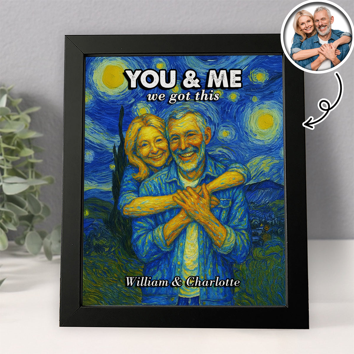 Custom Photo You And Me We Got This Under Starry Night - Personalized Picture Frame CH07 896544