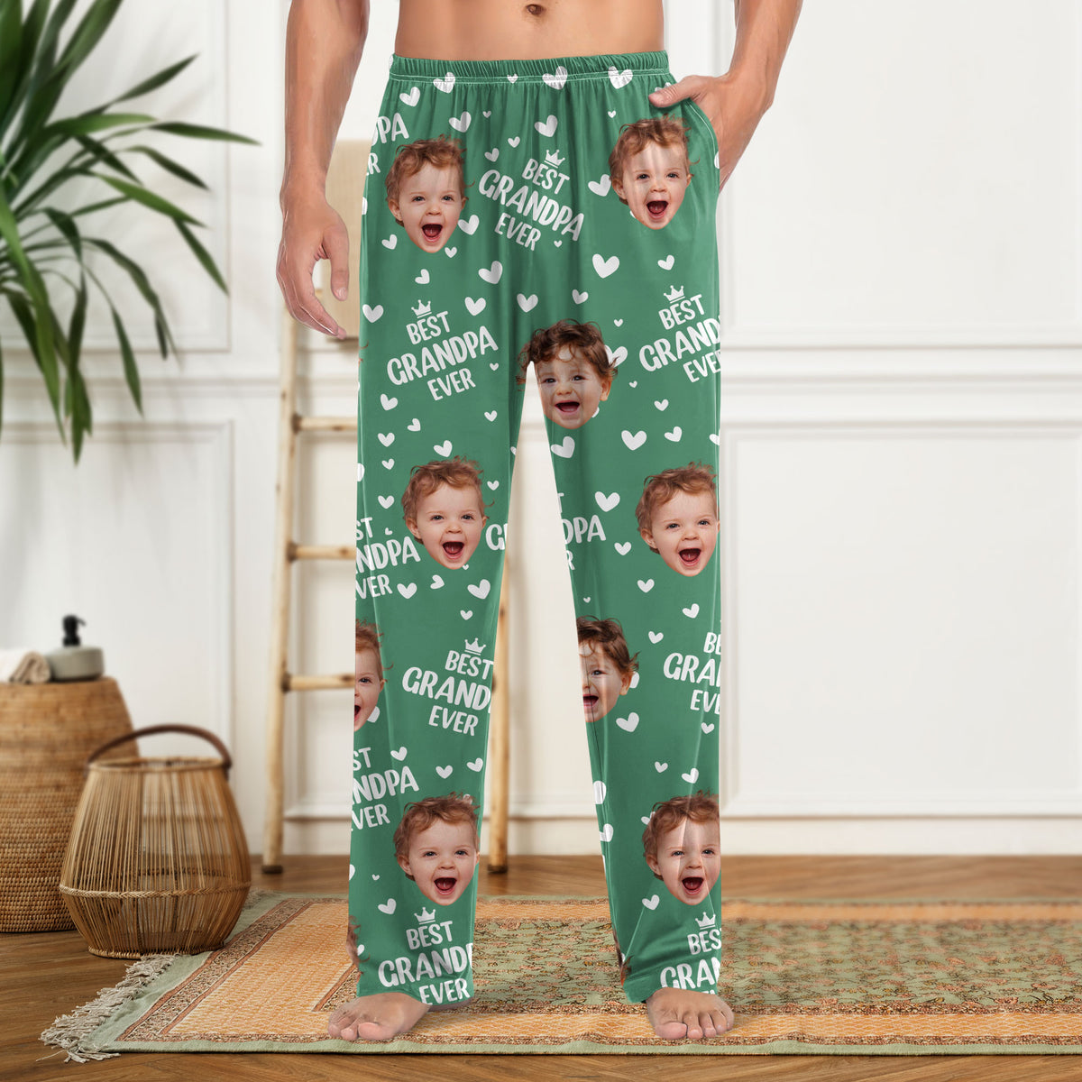 Custom Cute Photo Best Dad Ever Pattern Sweatpants For Family LM32 893691