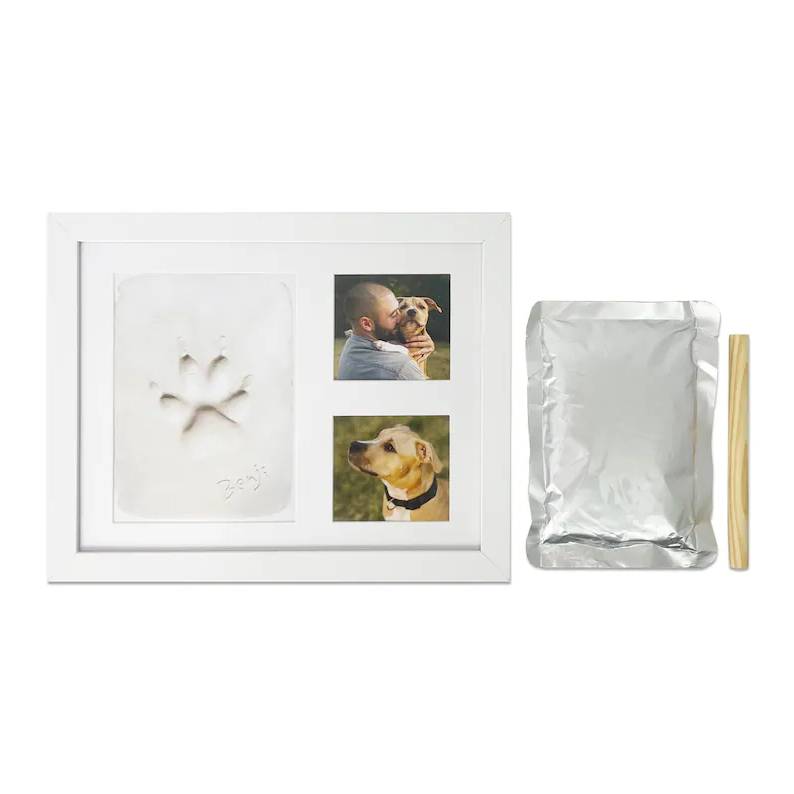 Personalized DIY Pet Paw Print Photo Frame, Clay Keepsake Kit, Cat Dog Memorial Gift HO82 903740