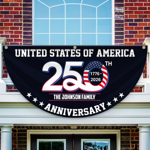 Patriotic 250th Anniversary 1776 2026 United States of America Non-Pleated Fan Flag LM32 897747