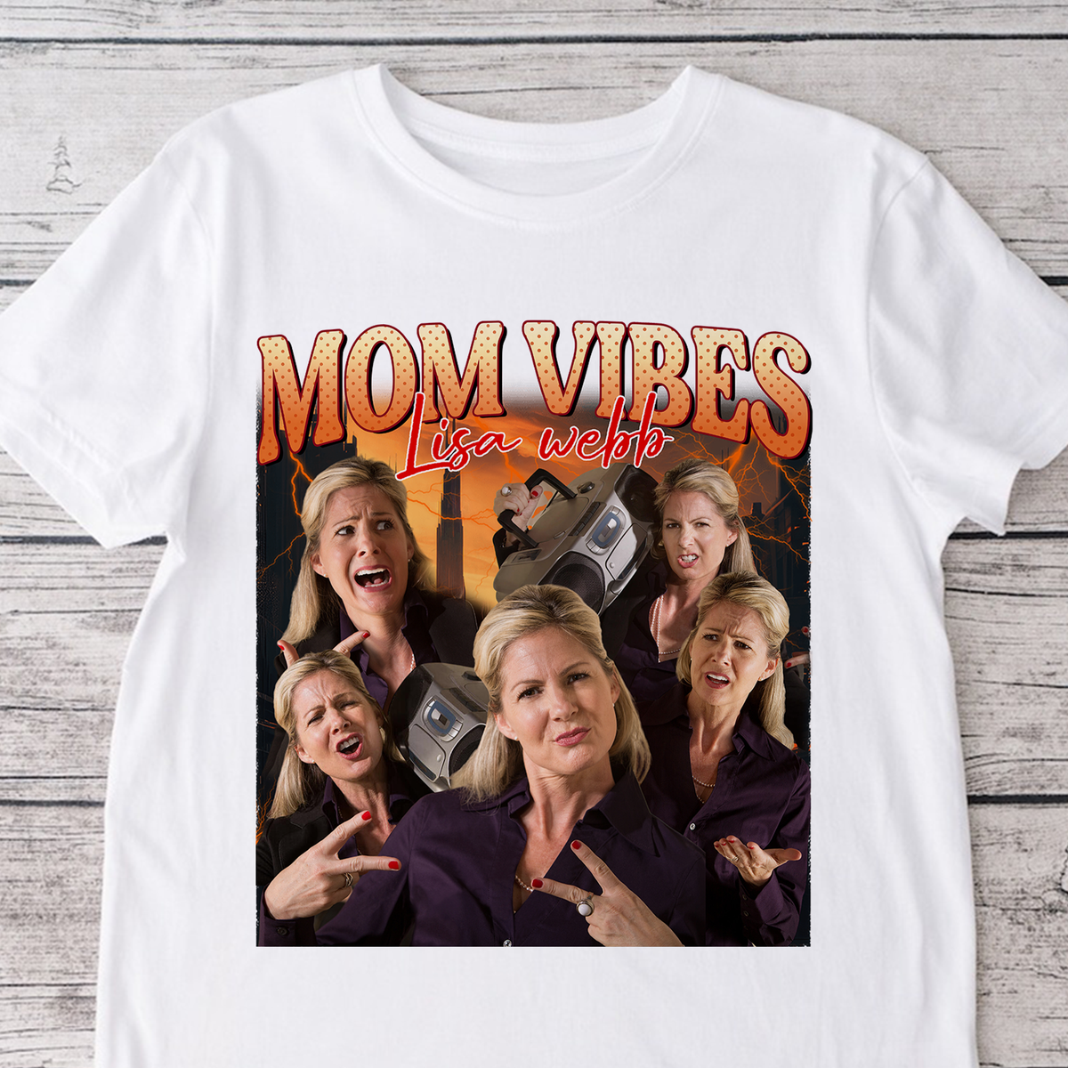 Custom Photo Mom Vibes - Personalized Cool Moms Club Retro Style Birght Shirt CH07 895346
