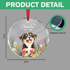 Custom Dog Photo & Name Keepsake Memorial Glass Ornament HO82 903978