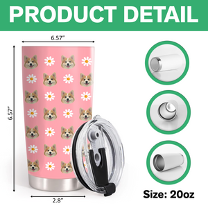 Custom Face Photo With Icon Dog Fat Tumbler Gift for Pet Lovers HA75 898546