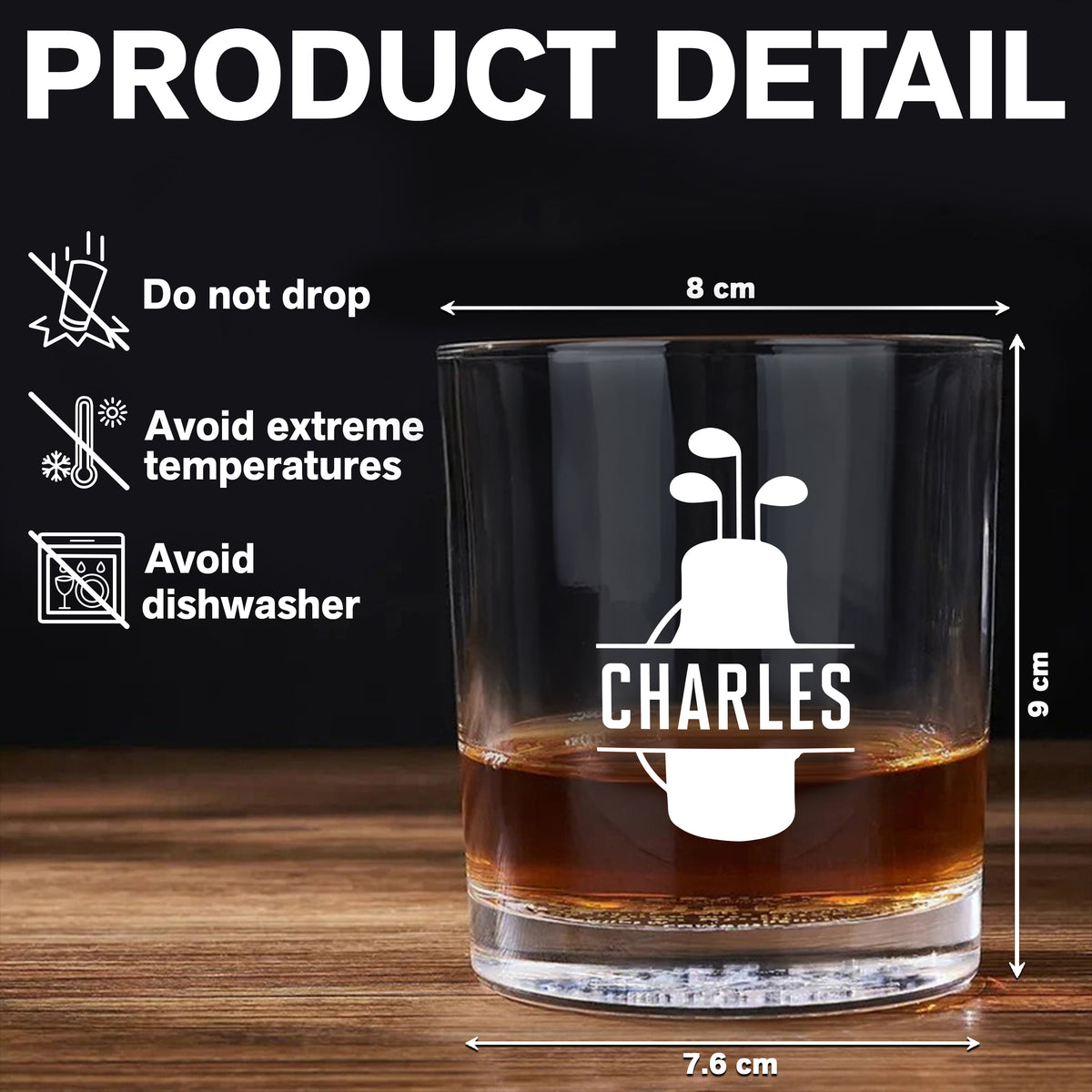 Personalized Golf Engraved Rock Glass Gift for Golfer HA75 898524