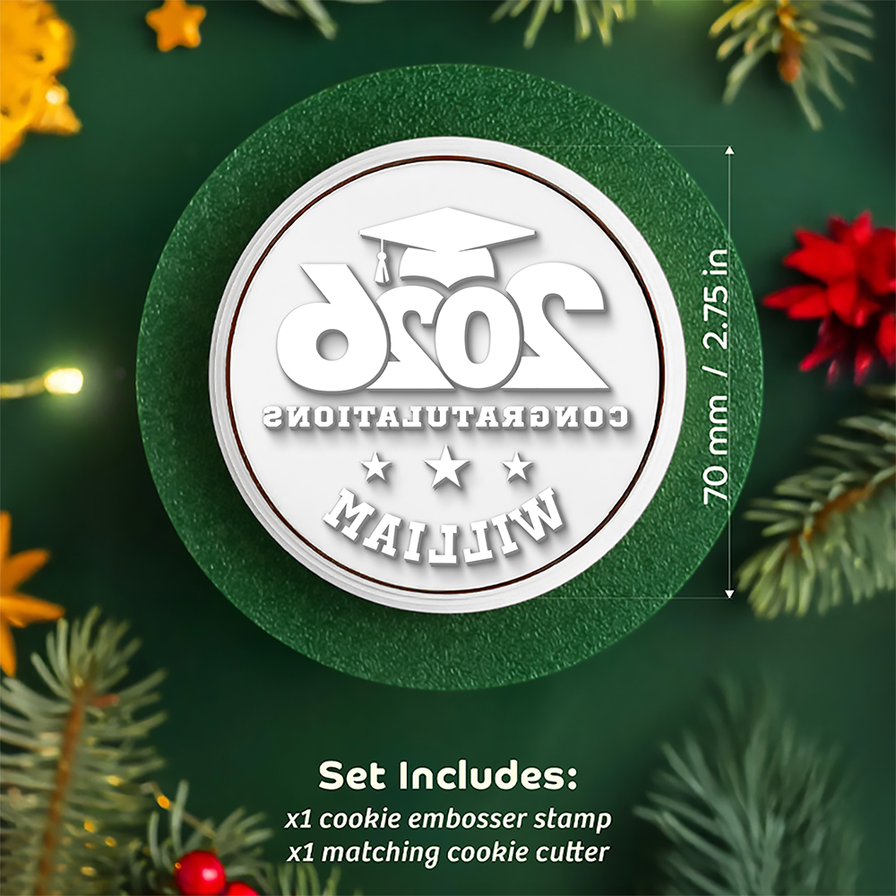 Custom Name Congratulations Class Of 2026 Cookie Stamp CH07 911128