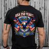 Celebrate USA 250 Years Eagle Patriotic Back Shirt 1776-2026 250th Anniversary Dark Shirt CH07 911052