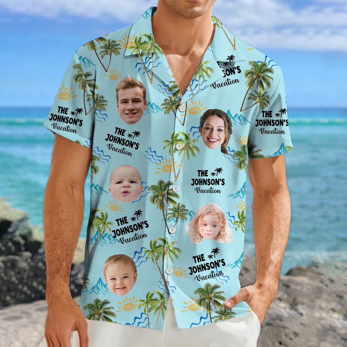 Custom Photo Family Vacation Family Trip - Personalized Hawaiian Shirt LM32 893715