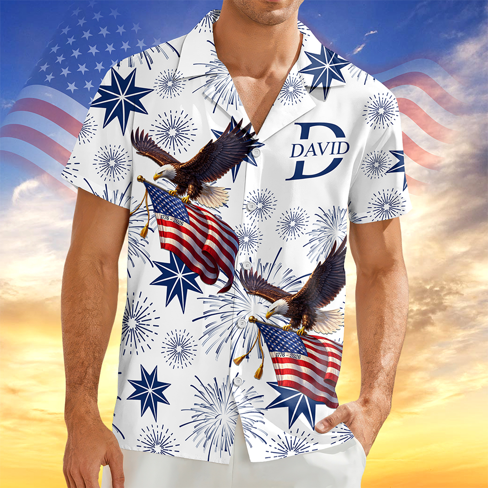 Custom Name USA 250 Anniversary With Eagle Hawaii Shirt TH10 169529