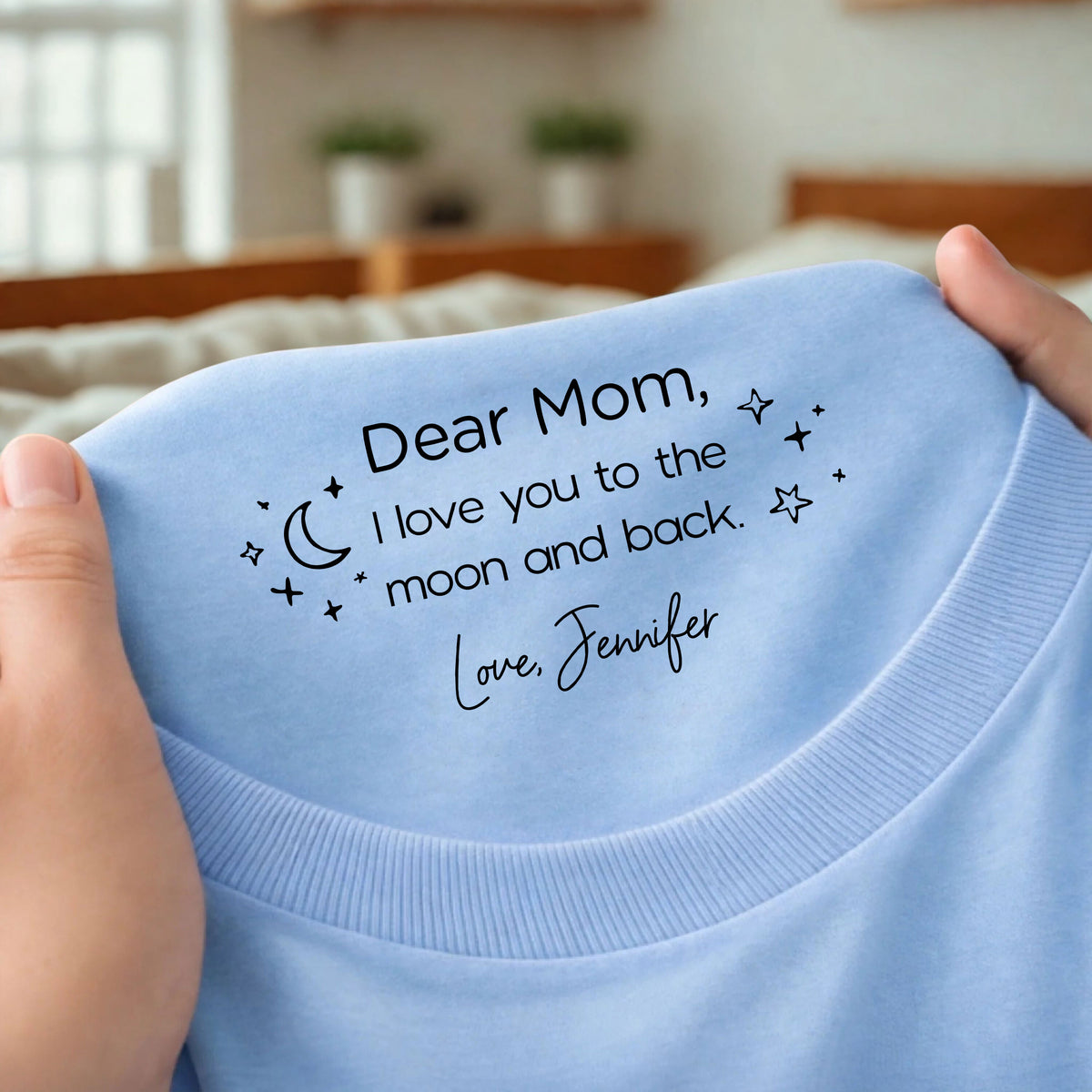 I Love You To The Moon And Back - Personalized Neck Print Back Shirt HO82 901696