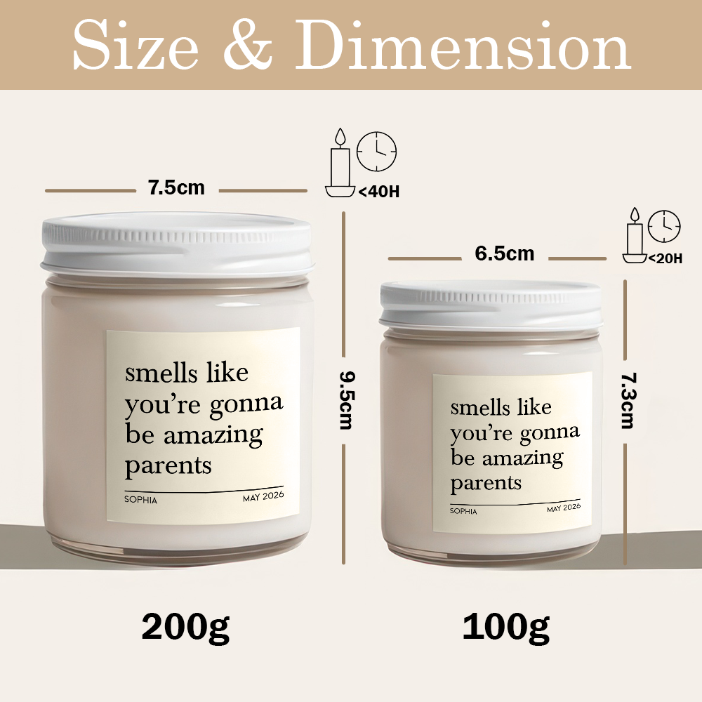 Personalized Smells Like You're Gonna Be Amazing Parents Scented Candle Scented Gift LM32 899835