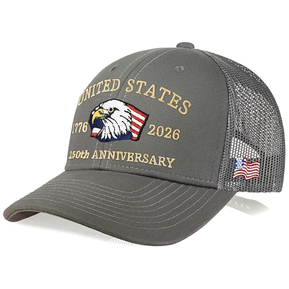 United States 250th Anniversary 1776-2026 Embroidered Patriotic Trucker Hat LM32 669187