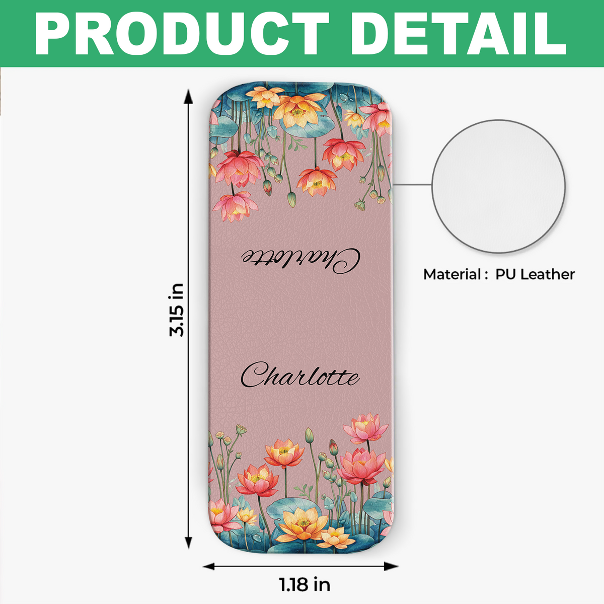 Personalised Watercolor Birth Flower Leather Magnetic Bookmark Gift for Book Lovers LM32 899393