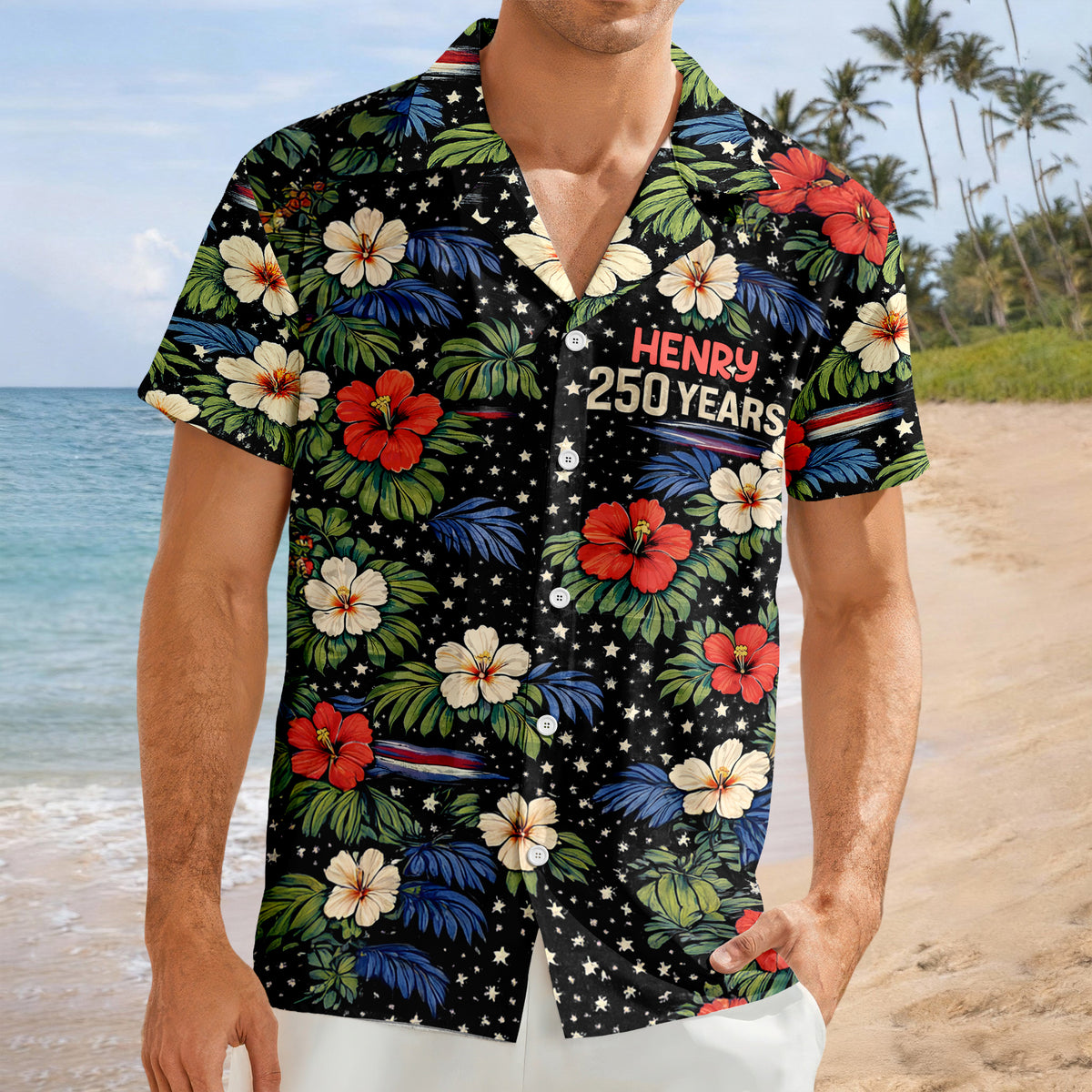 Custom Name 250 Years Semiquincentennial Eagles Tropical Hawaii Shirt LM32 899109