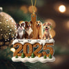 Xmas With Dog Acrylic Ornament Personalized Gift For Christmas HO82 900116