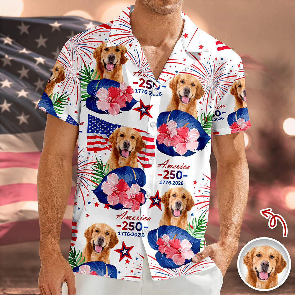 Custom Dog Photo Hawaii Shirt Gift For Pet Lovers TH10 169051