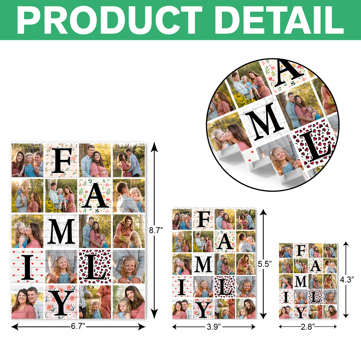 Custom Photo Family Photos Collage Building Brick Blocks Mother's Day Gift HA75 920642