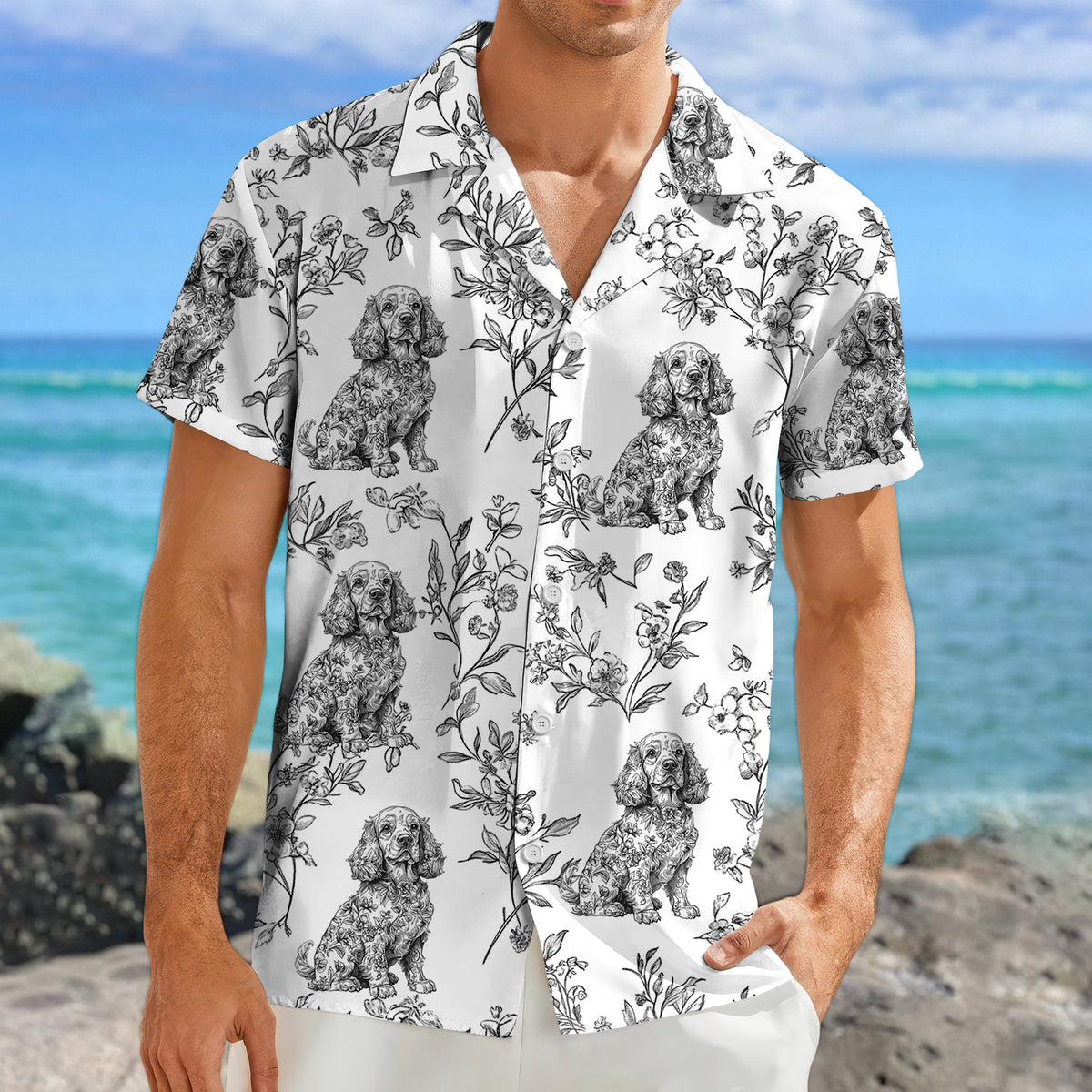 Dog Toile Fabri - Personalized Hawaiian Shirt, Gift For Dog Lover CH07 896076