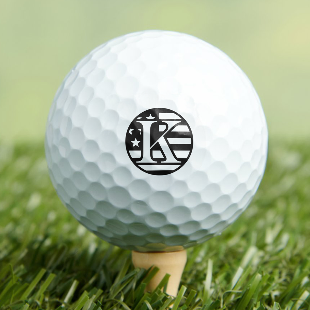 Personalized Letter Golf Ball Stamp Box Gift Gift For Golfer, Golf Ball Marker CH07 910070
