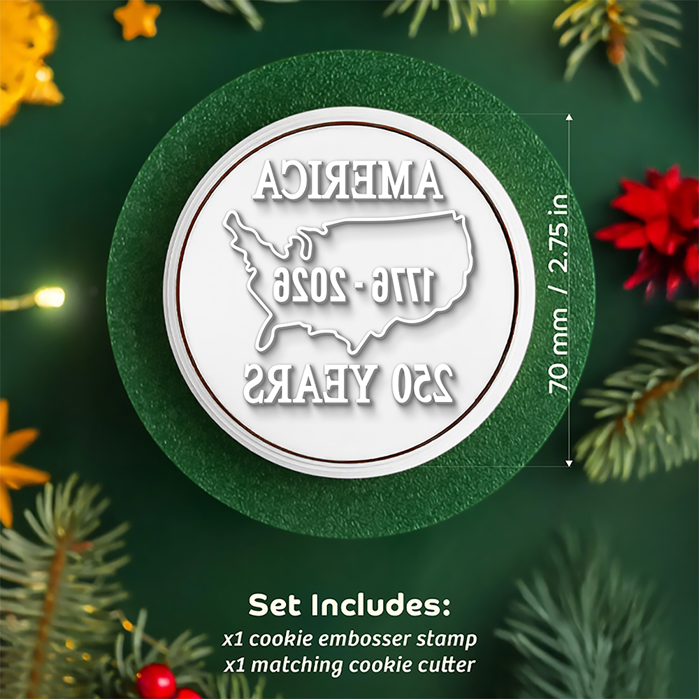 USA 250th Anniversary Cookie Cutter Stamp – American 250 Patriotic Baking CH07 911172