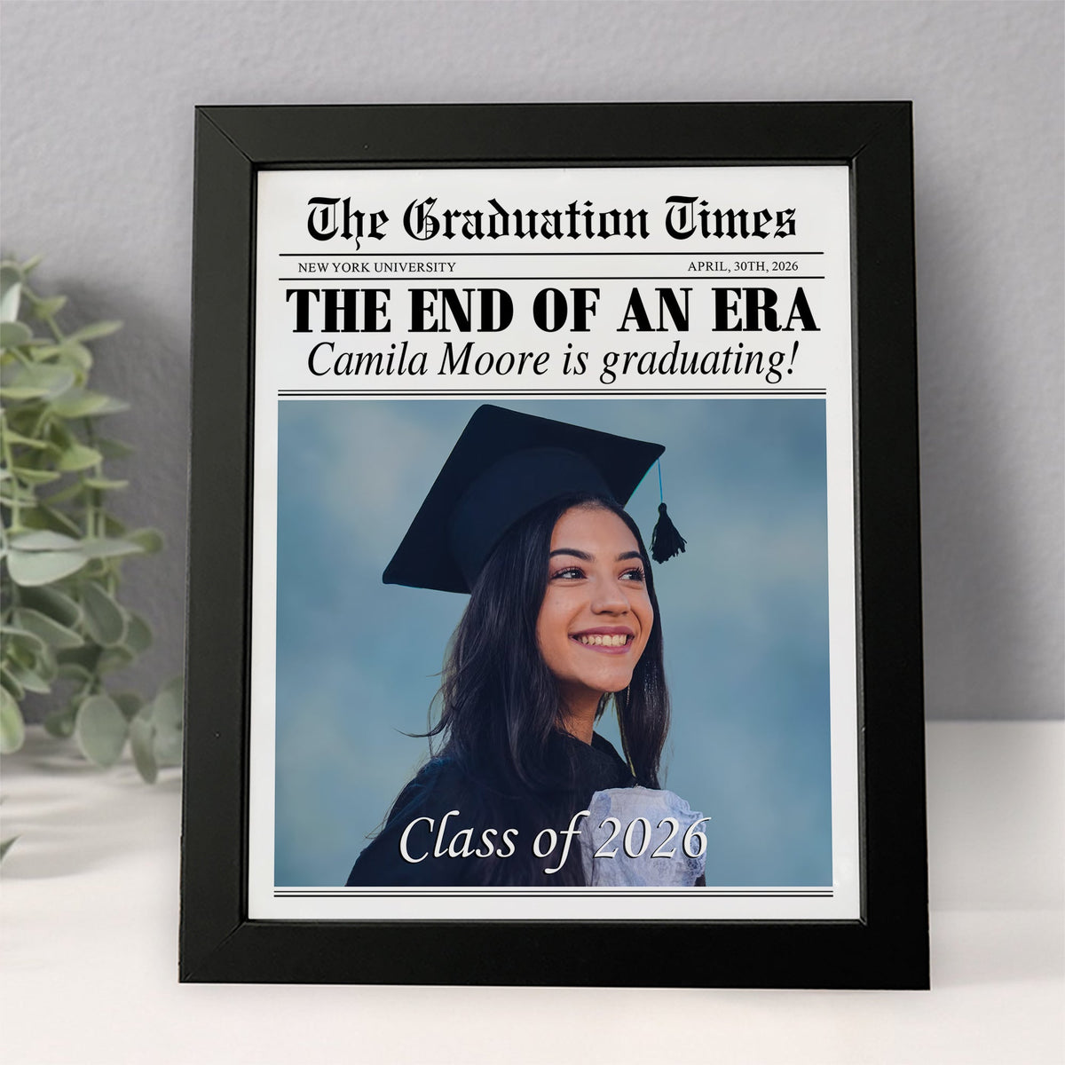 Custom Photo The Graduation Times Class Of 2026 Gift Picture Frame LM32 899213
