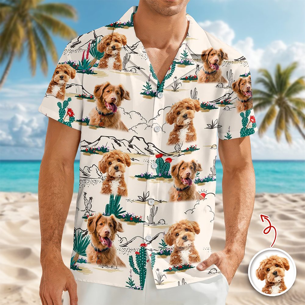 Custom Dog Photo Hawaii Shirt Gift For Pet Lovers TH10 169355