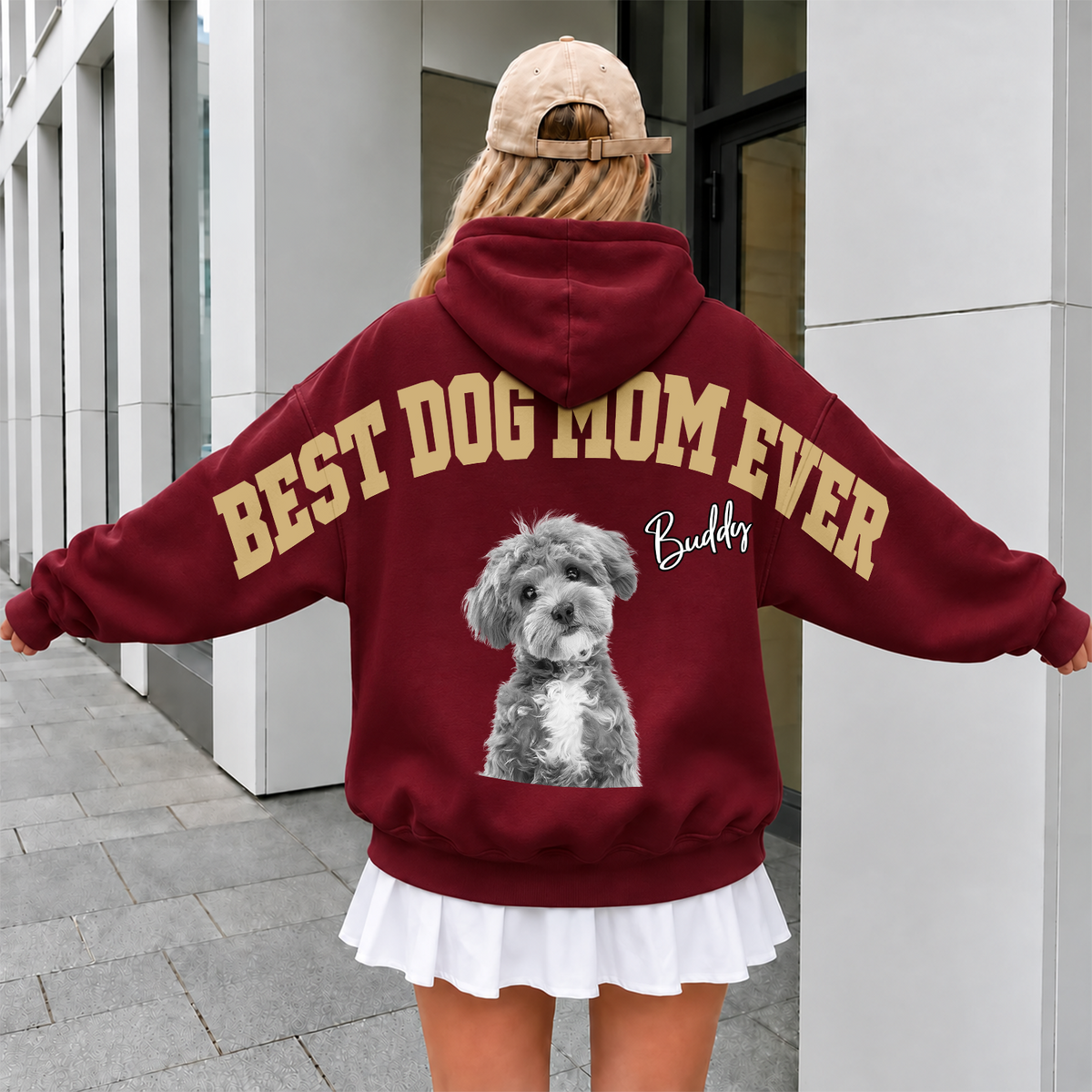 Custom Photo Best Dog Dad, Mom Ever Shoulder To Shoulder Sweatshirt CH07 180944