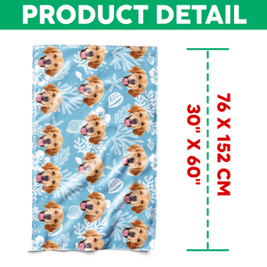 Custom Cute Dog Face Tropical Party Summer Beach Towels LM32 893441
