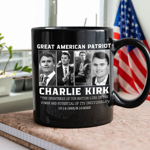 Prayers Up for Charlie Kirk Great America Patriot Black Mug HO82 65746