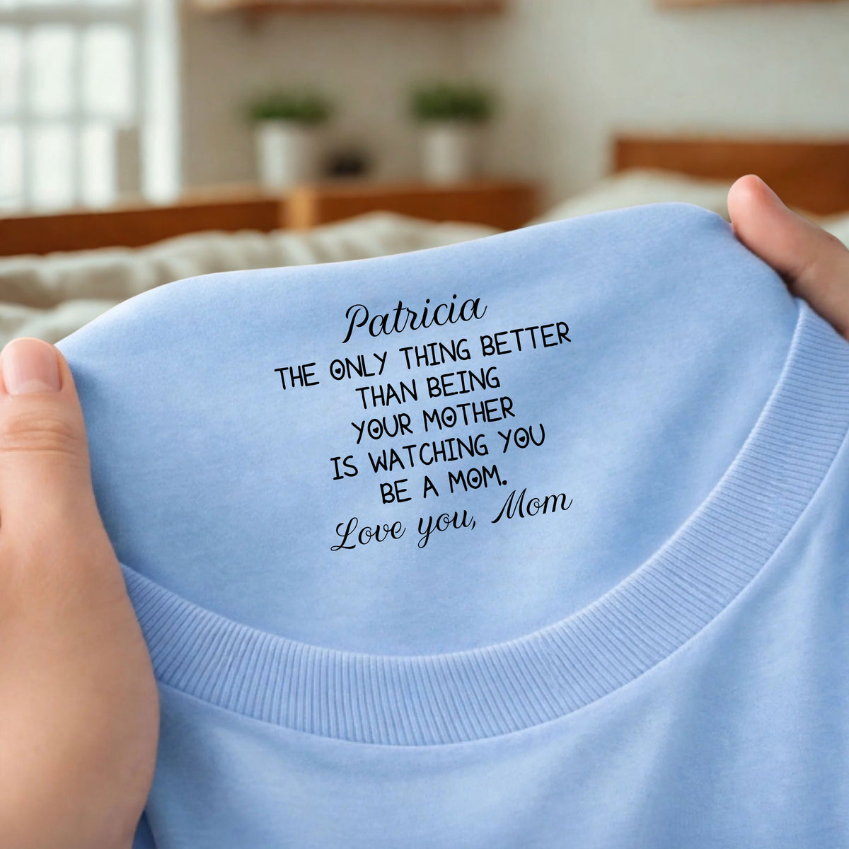 Personalized Watching You Be A Mom Neck Print Back Shirt HO82 901692