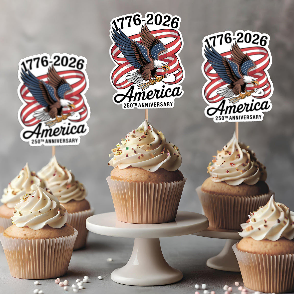 America 250Th Anniversary 1776-2026 Eagle Cupcake Topper HA75 898840