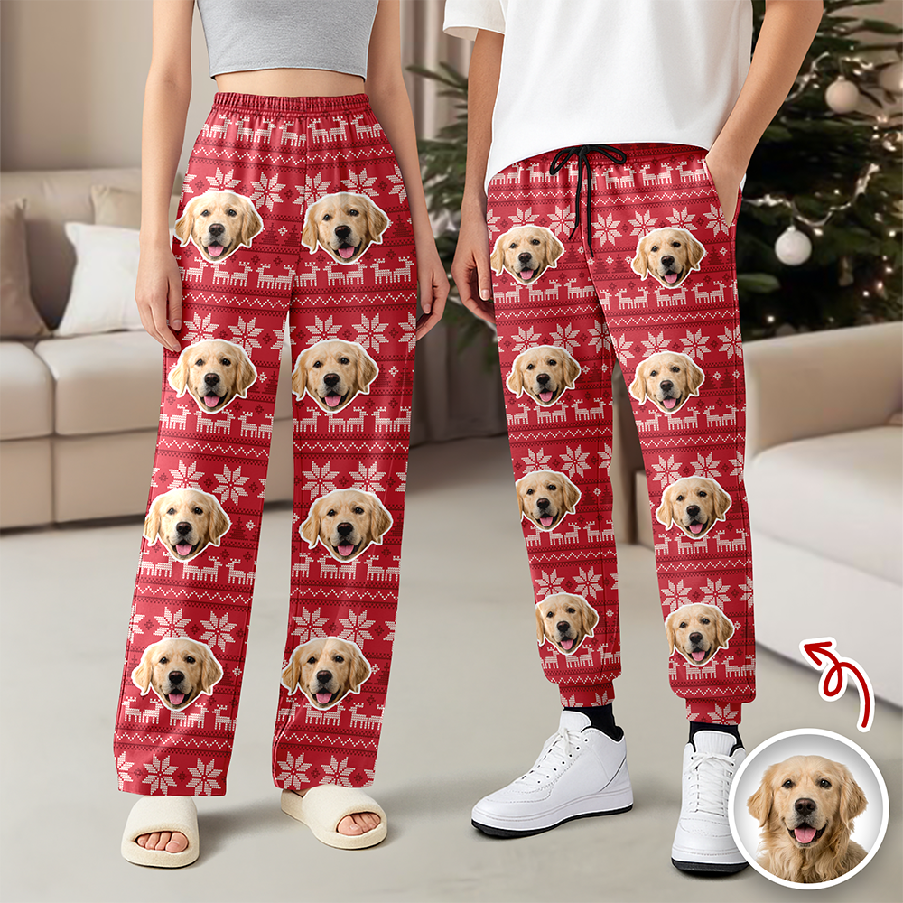 Custom Photo Christmas Is Coming Sweatpants Gift For Dog Lovers HA75 892846