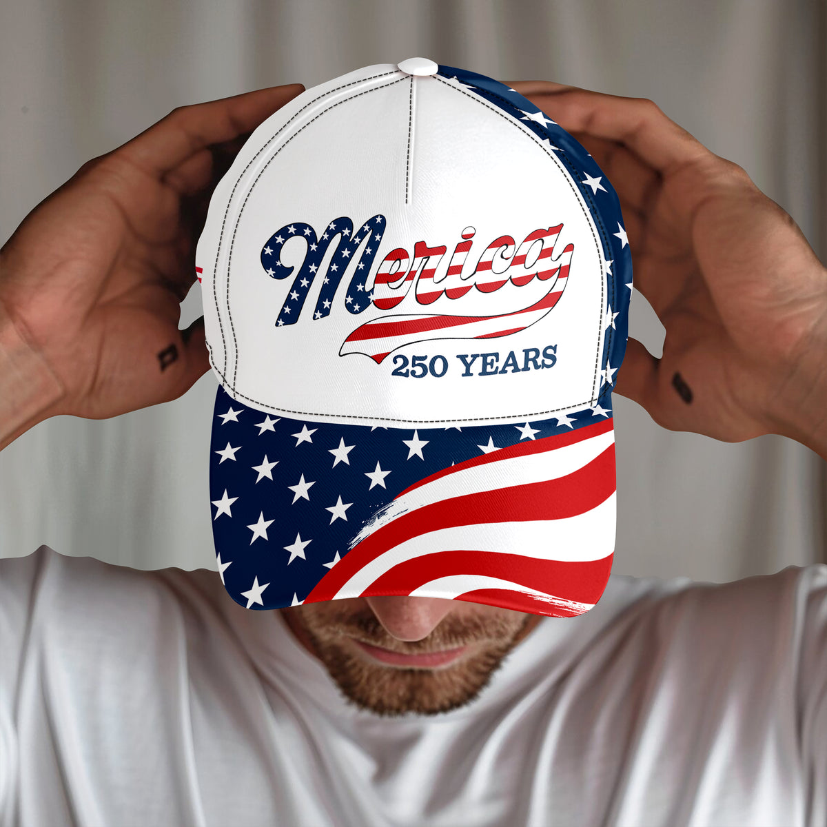 Custom Name Merica 250 Years USA Patriotic Classic Cap HO82 902898