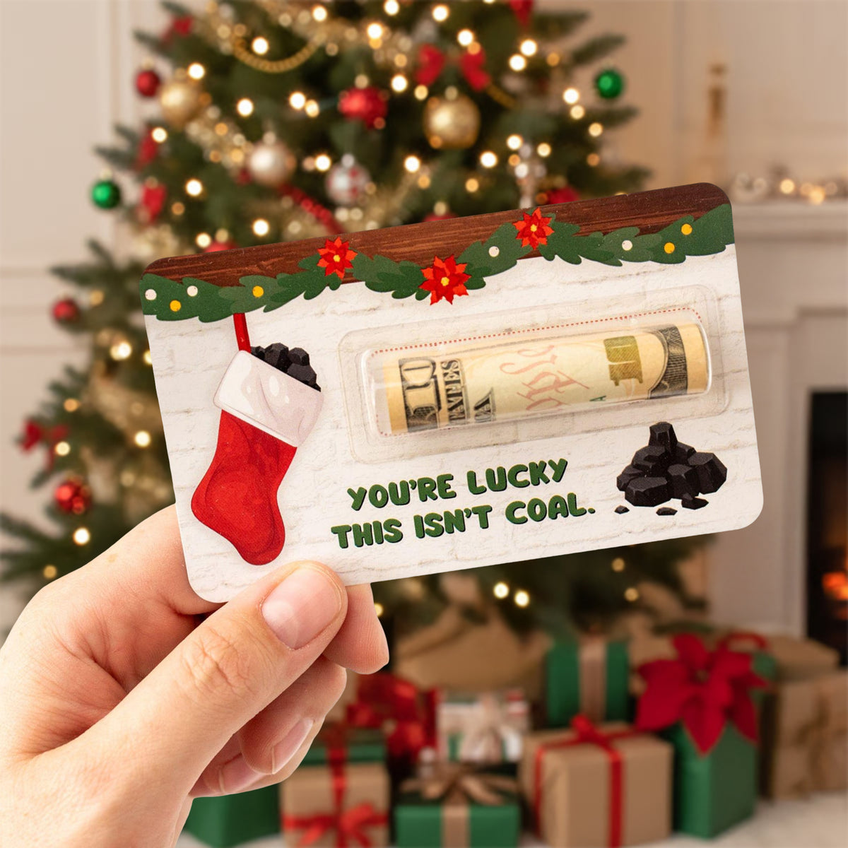 Personalized Funny Gift Merry Christmas Money Holder Card HO82 900542