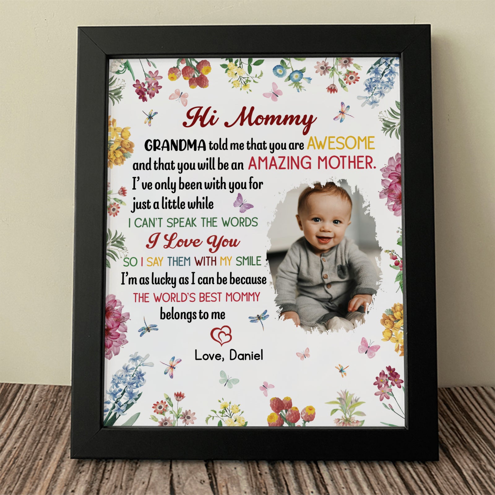 Custom Kid Photo Grandma Told Me That You Are Awesome Picture Frame HA75 891990