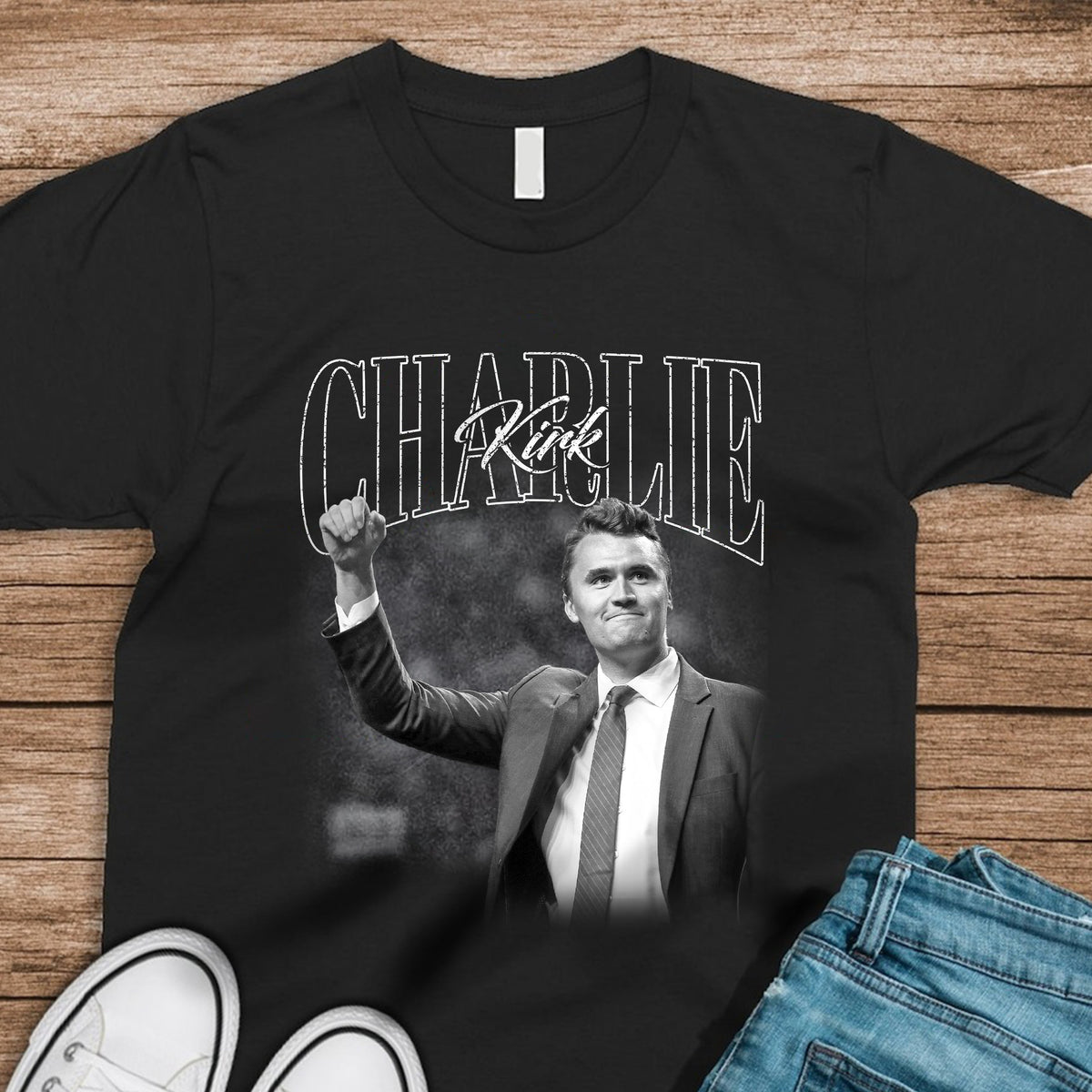 Charlie Kirk A True Hero Retro Style Dark Shirt HO82 65782