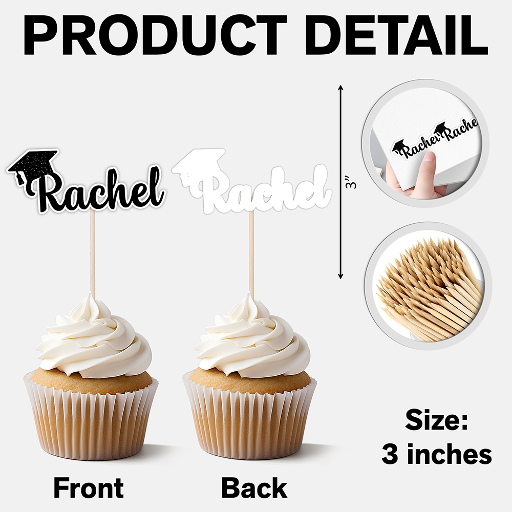 Custom Name Graduation Cupcake Topper Party Decor TH10 169679