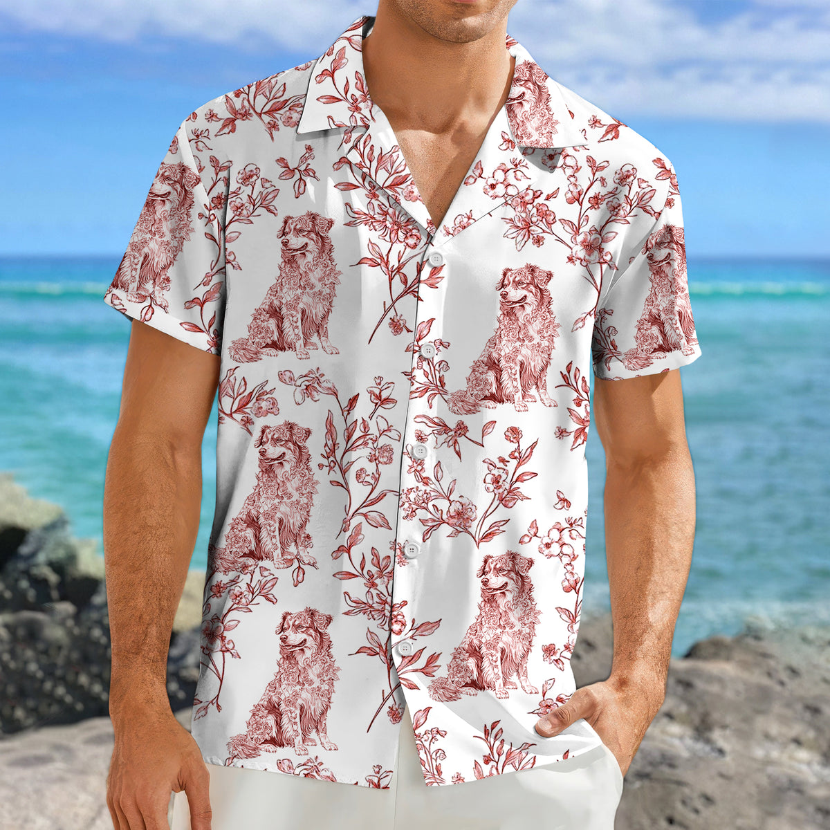 Dog Toile Fabri - Personalized Hawaiian Shirt, Gift For Dog Lover CH07 896076