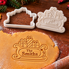 Custom Family Name Merry Christmas Cookie Cutter & Stamp CH07 181100