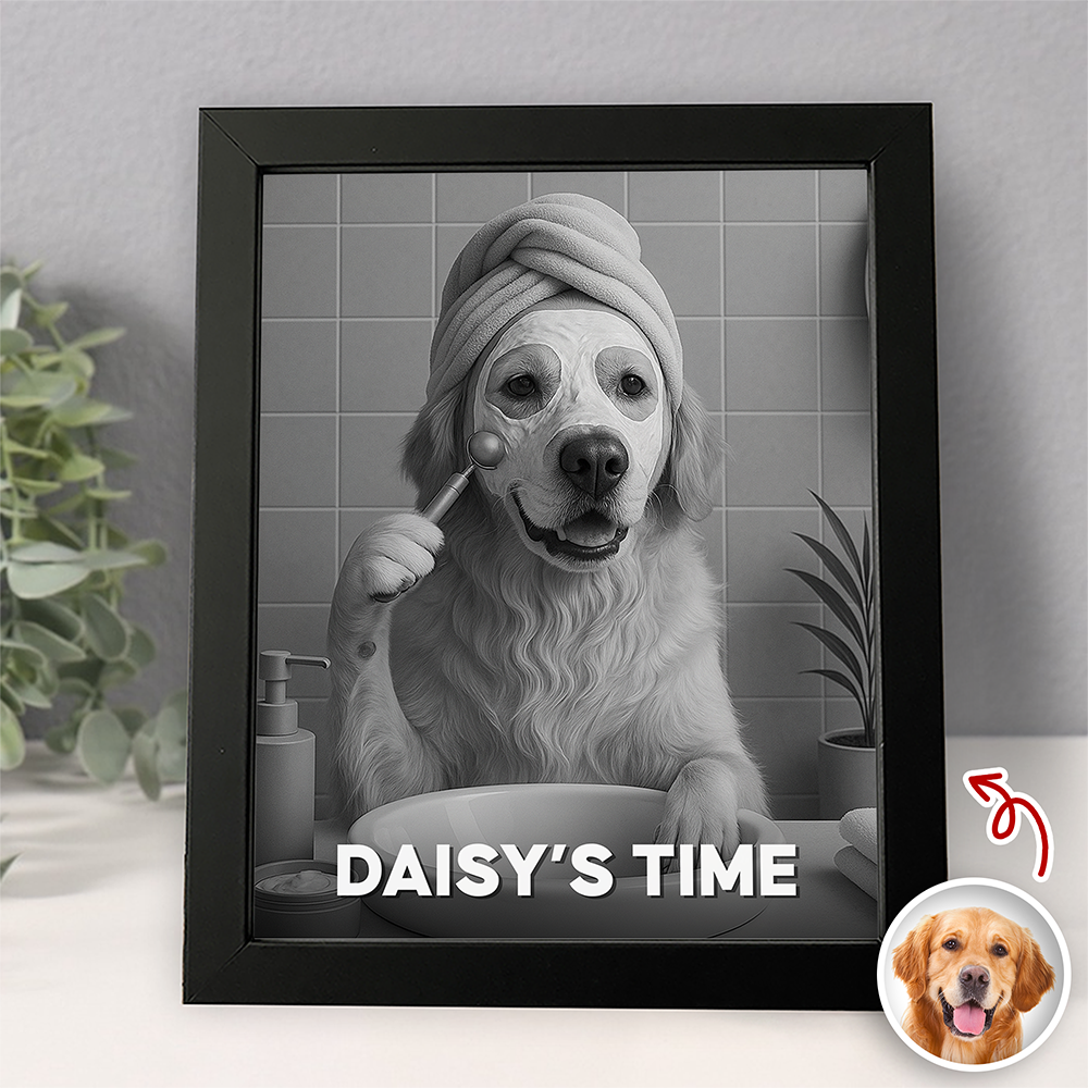 Custom Funny Photo Dog's Relax Time Picture Frame Gift For Dog Lovers LM32 895059