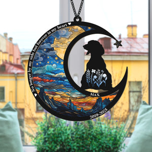 No Longer By My Side But Forever in My Heart Personalized Dog Memorial Suncatcher Gift For Dog Lovers CH07 896216