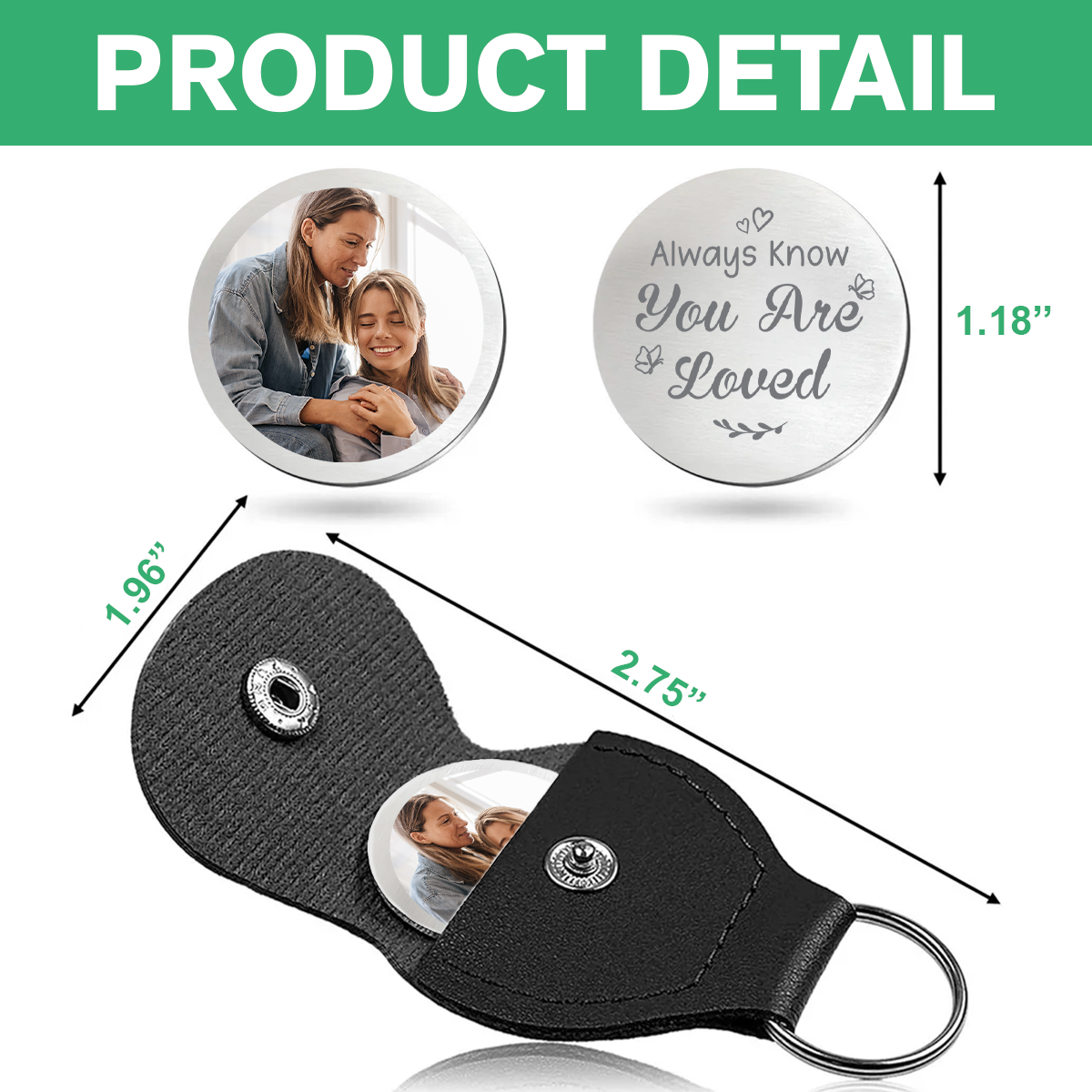 Custom Photo Always Know You Are Loved Personalized Pocket Hug Mother's Day Gift For Mom, Grandma HA75 920724