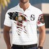 Personalized Bald Eagles American Flag Polo Shirt, Gift For Golf HO82 900824
