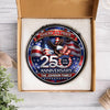 Custom Family Name American Pride Patriotic 250th Anniversary Eagle 1776–2026 Stained Glass Suncatcher HO82 901486