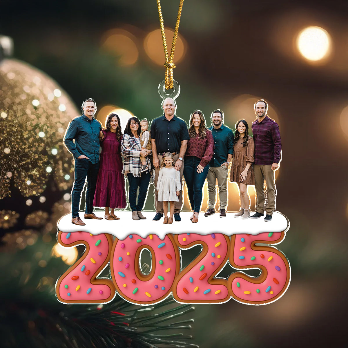 Custom Photo Sweet Family Acrylic Ornament Christmas Tree Decoration HA75 897920