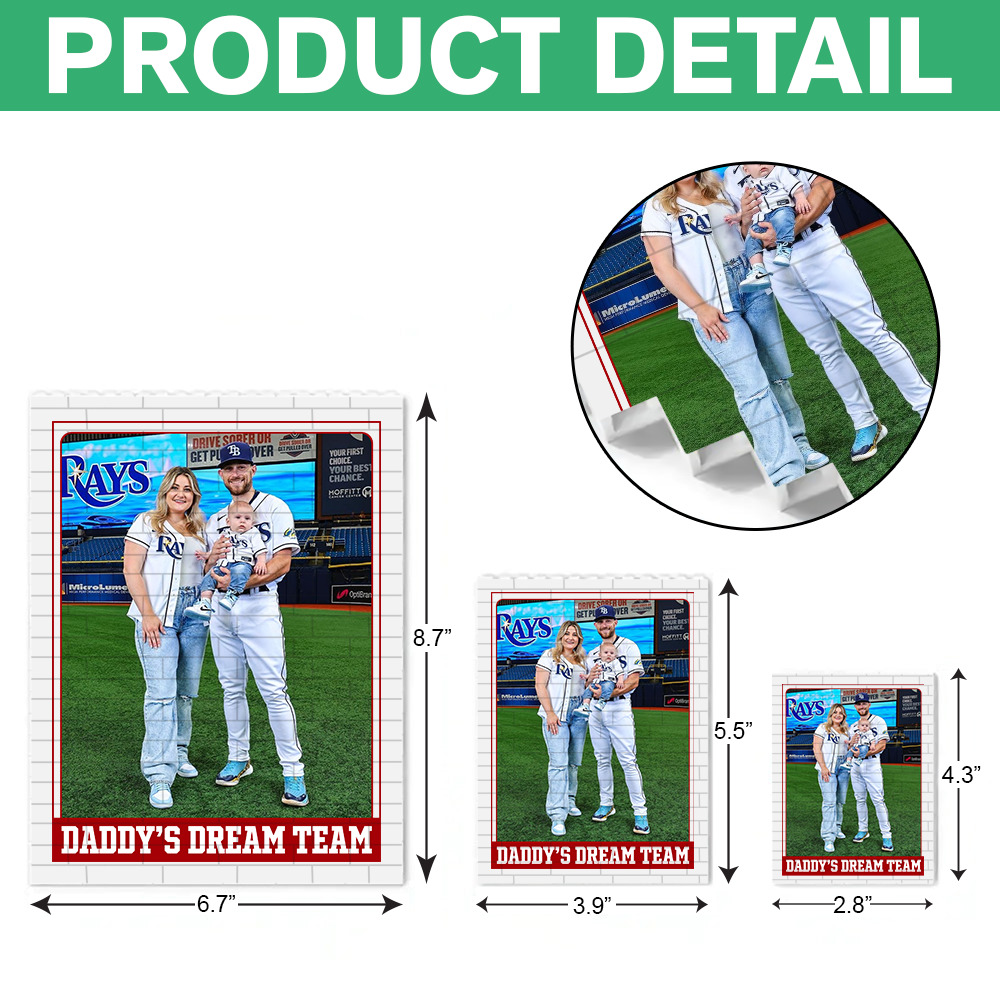 Custom Family Photo Dream Team Building Brick Block TH10 170013