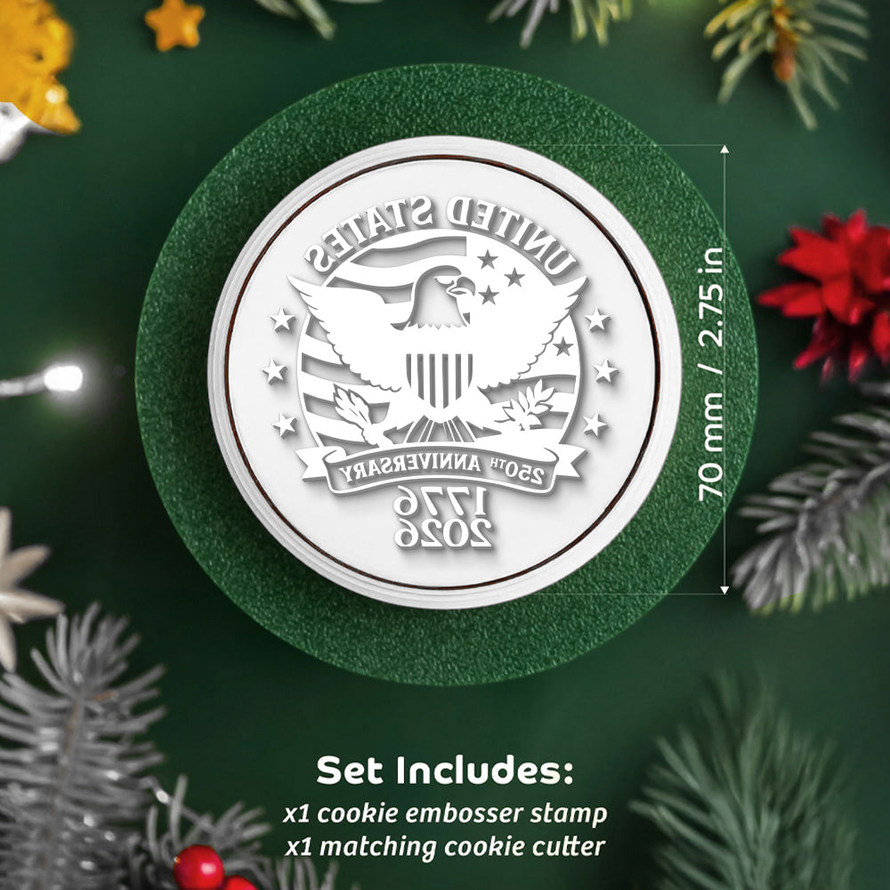 USA 250th Anniversary Eagle USA Flag Cookie Stamp HO82 900666