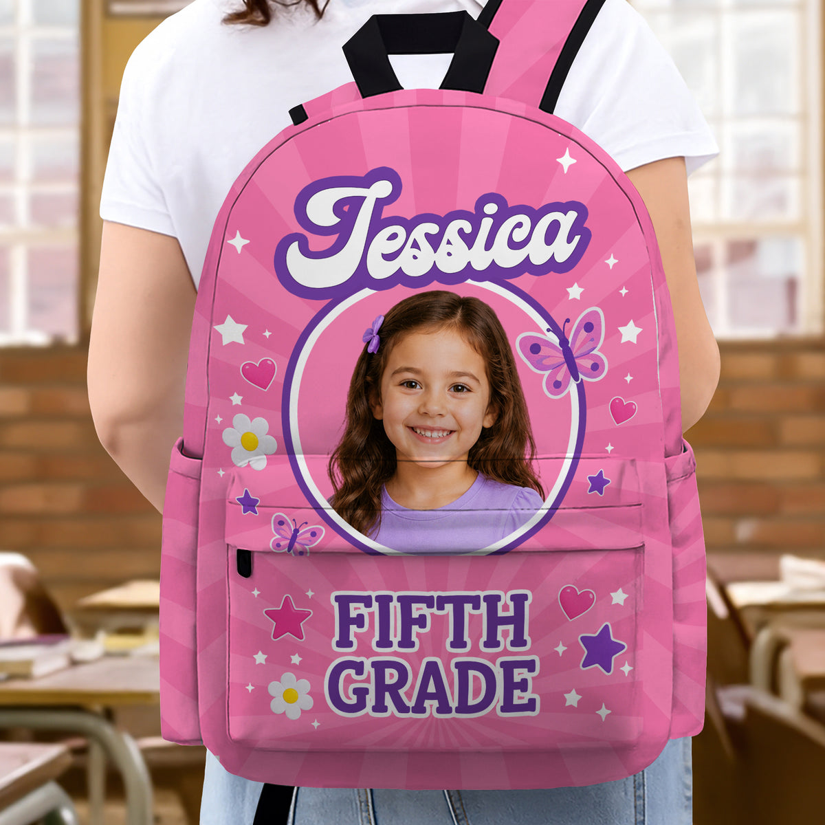 Custom Photo Back to School Kids Backpack - Personalized Gift for Boys and Girls HO82 902796