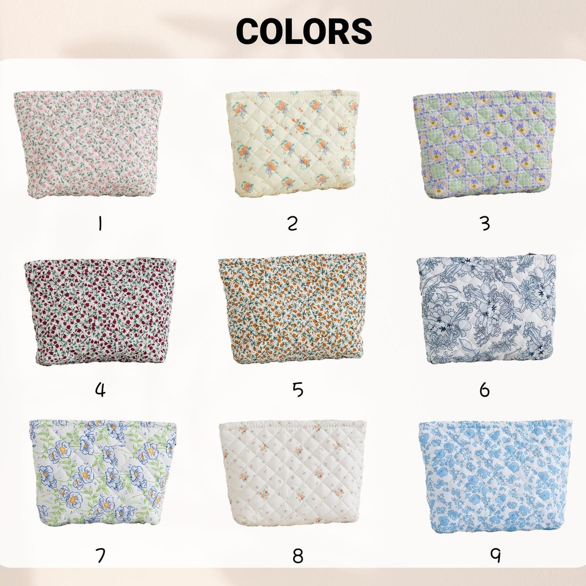 Personalized Floral Monogrammed Embroidered Cosmetic Bag- Gift For Mom, Girlfriend, Women, Bridesmaid Gift LM32 899771