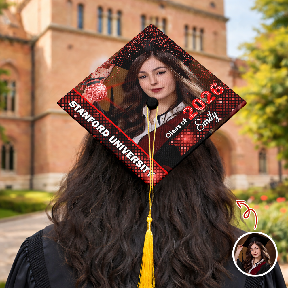 Custom Photo Class Of 2026 Graduation Cap Topper Graduation Gift, Senior Gift CH07 910830